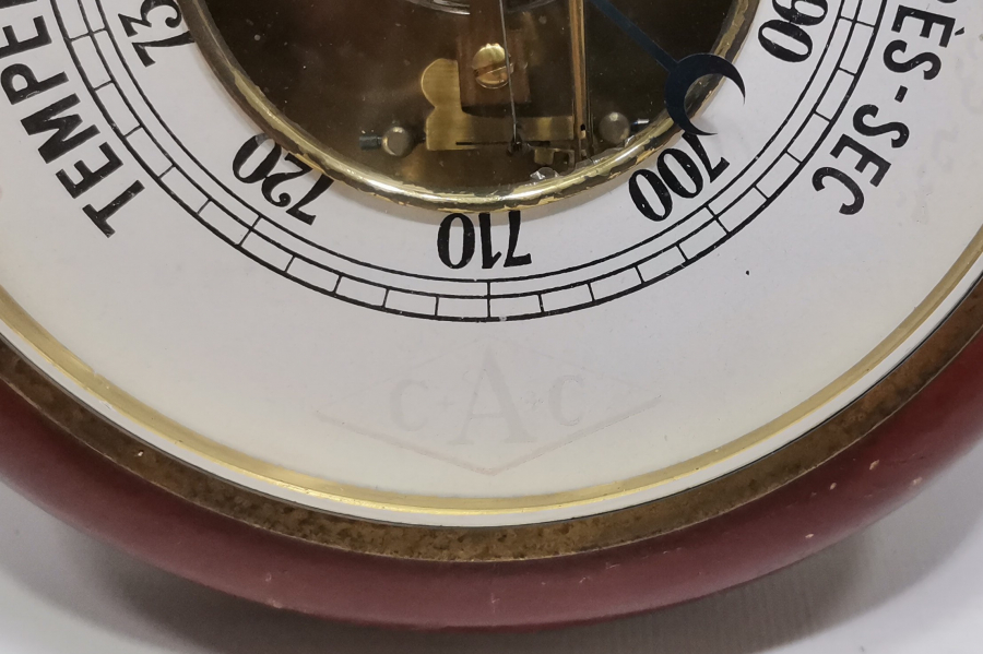 ÜZERİ OSMANLICA YAZILI OSMANLI DÖNEMİ NADİR FORM BAROMETRE