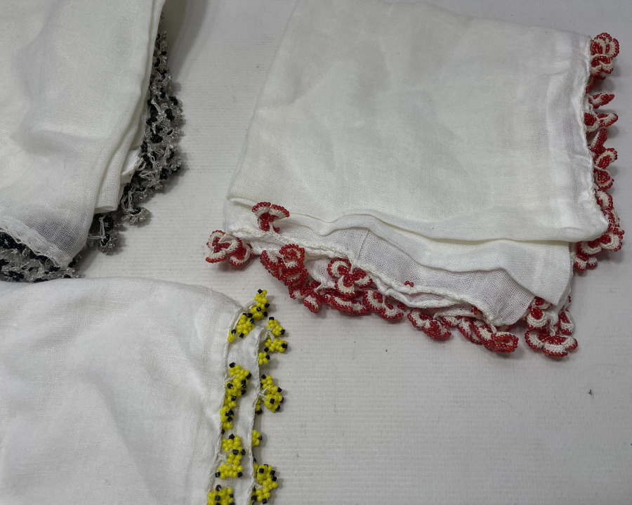 3 ADET ANTİKA BONCUKLU YAZMA LOTU