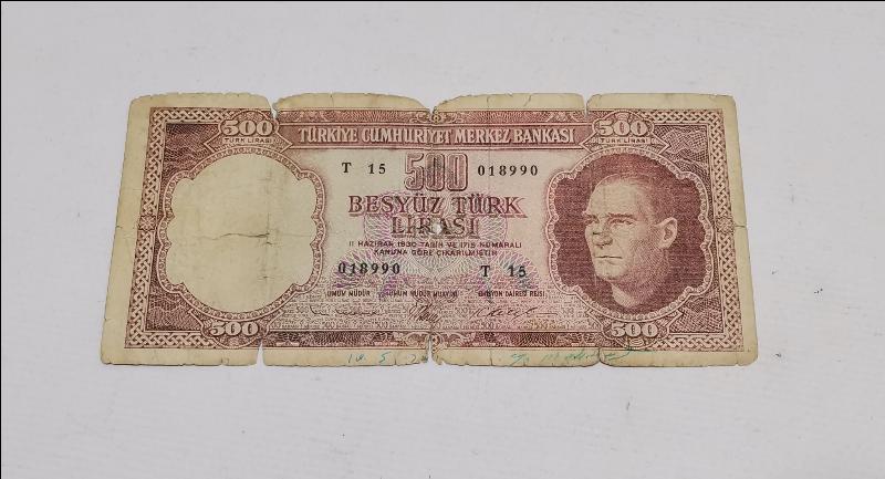 5. EMİSYON NADİR 500 LİRA KAĞIT PARA