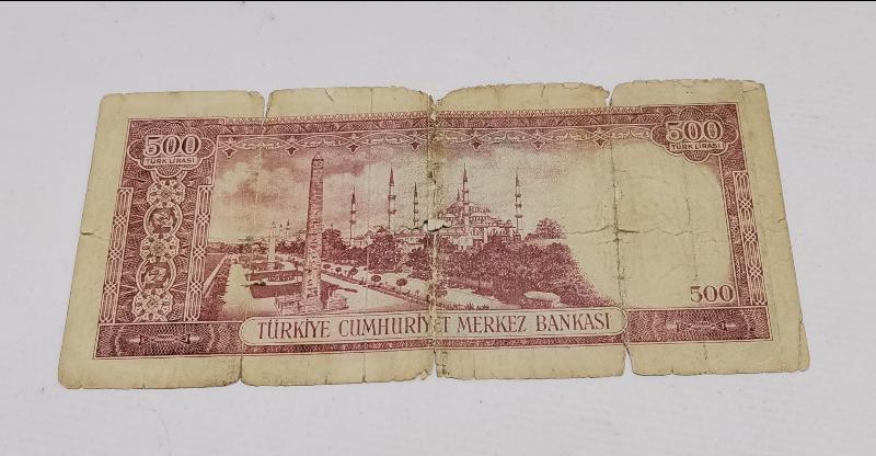 5. EMİSYON NADİR 500 LİRA KAĞIT PARA