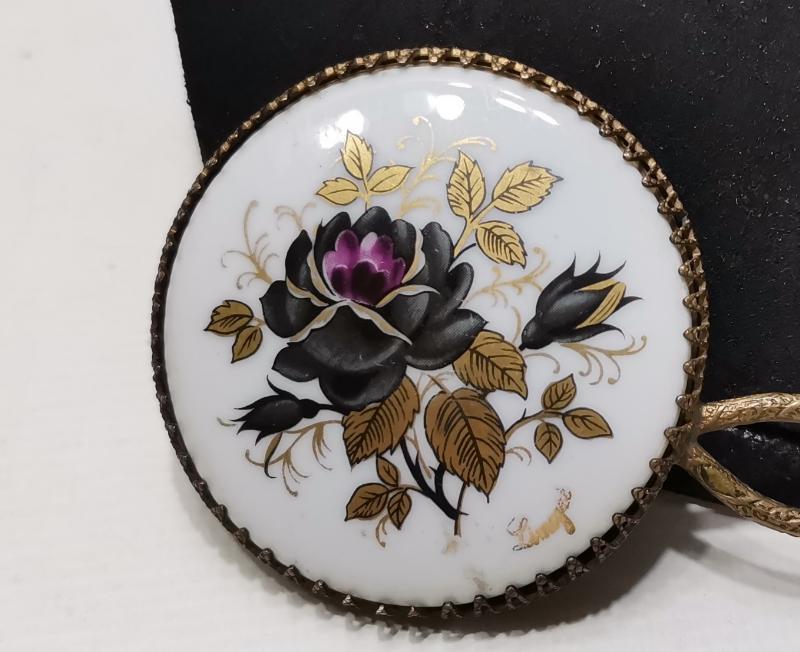 ANTİK LIMOGES EL AYNASI