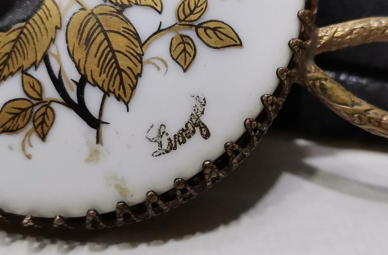 ANTİK LIMOGES EL AYNASI