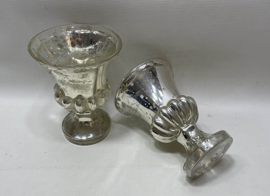 ANTİKA ÇİFT GÜMÜŞ VARAKLI KAŞIKLIK