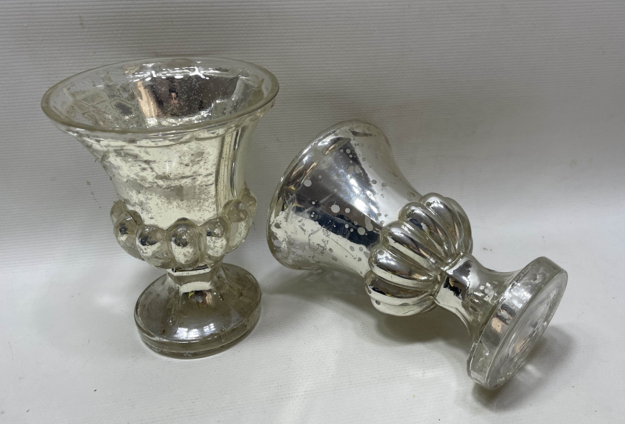 ANTİKA ÇİFT GÜMÜŞ VARAKLI KAŞIKLIK