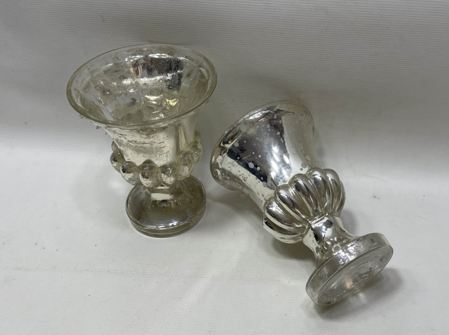 ANTİKA ÇİFT GÜMÜŞ VARAKLI KAŞIKLIK