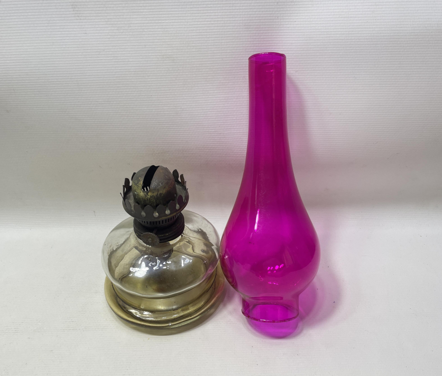 BACASI RENKLİ ANTİKA GAZ LAMBASI