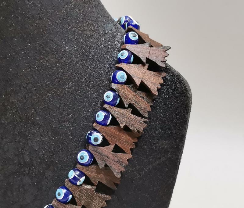 ÇİTLEMBİK AĞACINDAN YAPILMIŞ NAZARLIK KOLYE