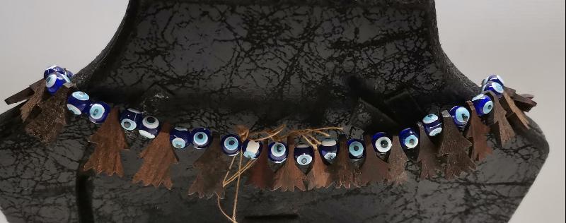 ÇİTLEMBİK AĞACINDAN YAPILMIŞ NAZARLIK KOLYE