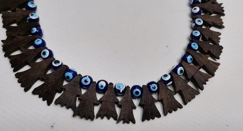 ÇİTLEMBİK AĞACINDAN YAPILMIŞ NAZARLIK KOLYE