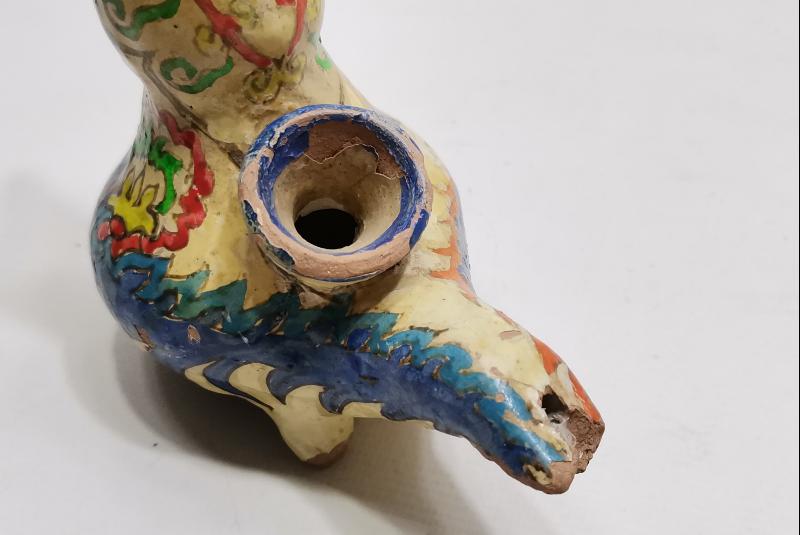 OSMANLI DÖNEMİ ADAPAZARI İŞİ EL BOYAMA KUŞ FORMLU HOKKA