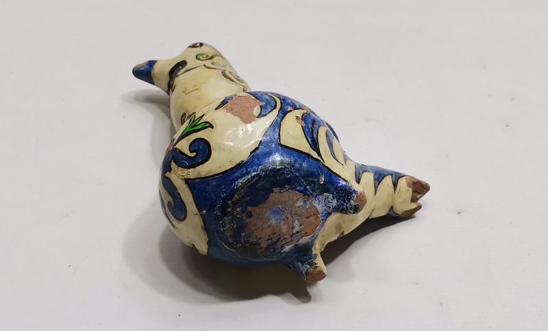 OSMANLI DÖNEMİ ADAPAZARI İŞİ EL BOYAMA KUŞ FORMLU HOKKA