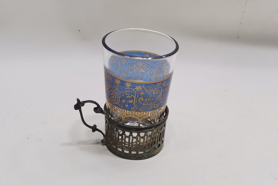 OSMANLI DÖNEMİ GÜMÜŞ BARDAK VE ZARFI