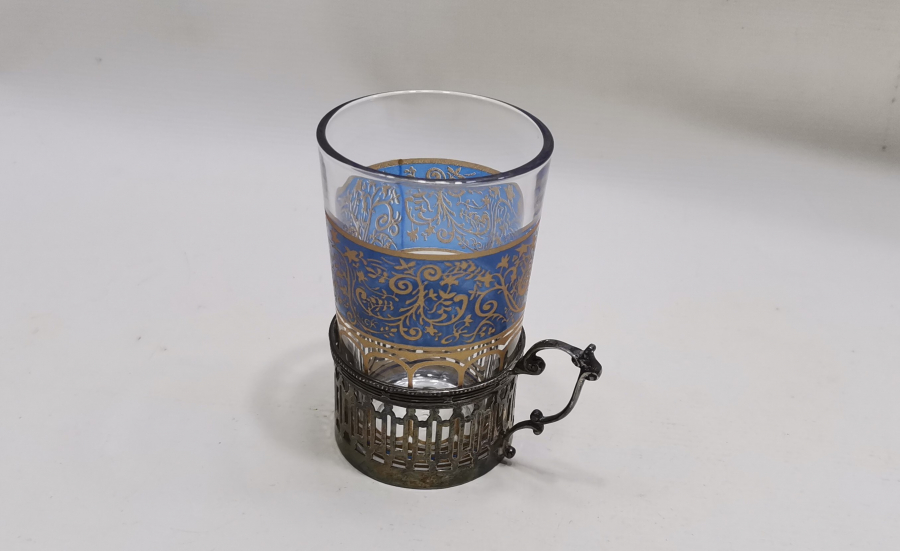 OSMANLI DÖNEMİ GÜMÜŞ BARDAK VE ZARFI