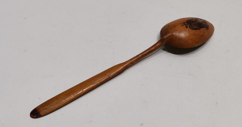 OSMANLICA YAZILI EL BOYAMA AHŞAP KAŞIK 