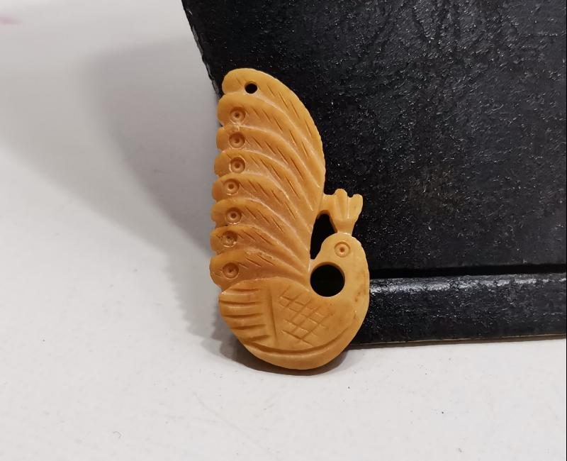 TAVUSKUŞU FORMLU ANTİKA KOLYE UCU