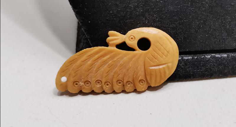 TAVUSKUŞU FORMLU ANTİKA KOLYE UCU