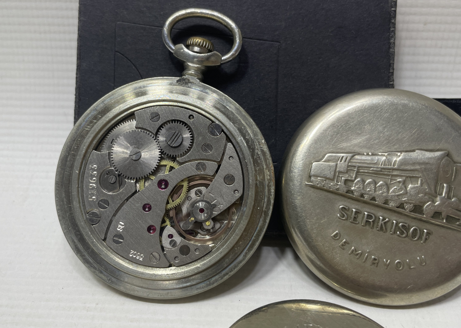 TEPEDEN KURMALI TCDD ANTİKA CEP SAATİ