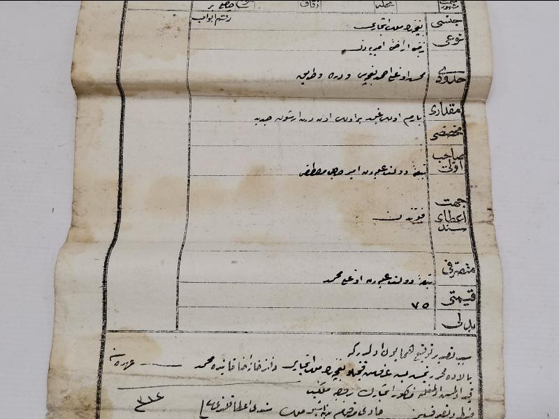 OSMANLI DÖNEMİ TUĞRALI SENEDİ HAKANİ TAPU BELGESİ 