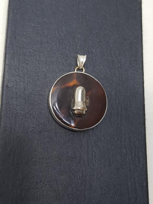 GÜMÜŞ VE BAĞADAN MAMÜL TEKKE İŞİ MEVLEVİ SİKKELİ KOLYE UCU