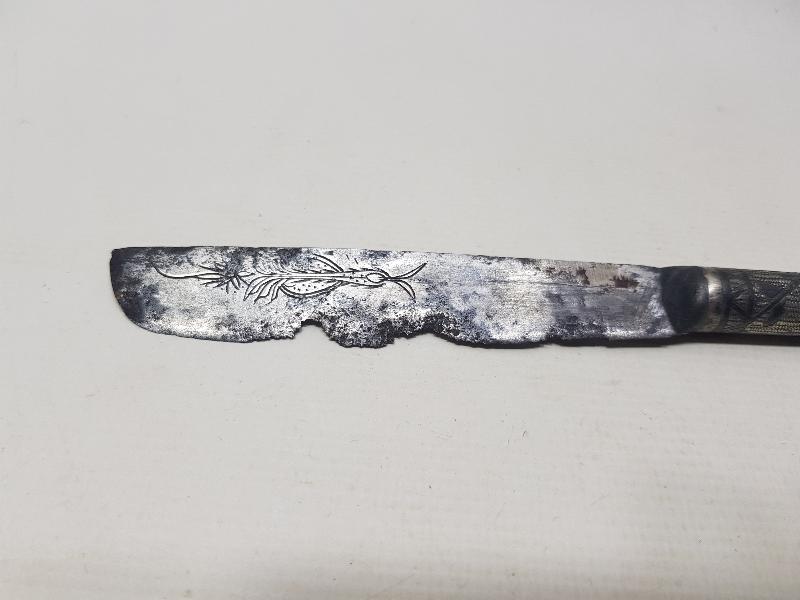 OSMANLI DÖNEMİ 1320 TARİHLİ VE GÜMÜŞ SAPLI HATTAT BIÇAĞI