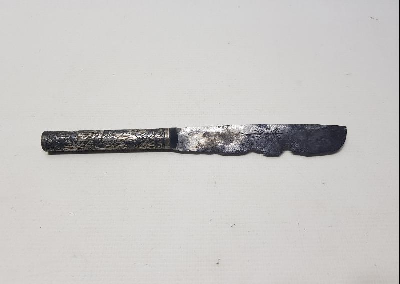 OSMANLI DÖNEMİ 1320 TARİHLİ VE GÜMÜŞ SAPLI HATTAT BIÇAĞI