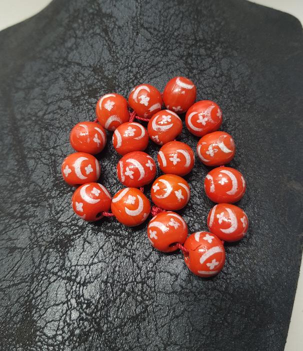 OSMANLI DÖNEMİ AY YILDIZLI ÇEKOSLAVAK BOHEM KRİSTAL CAM BİLEKLİK