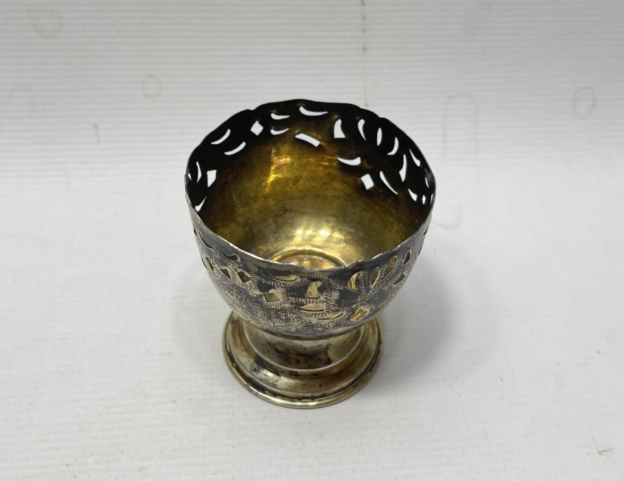 KALEM İŞÇİLİKLİ ANTİKA GÜMÜŞ FİNCAN ZARFI