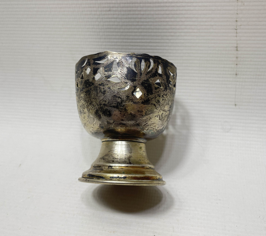 KALEM İŞÇİLİKLİ ANTİKA GÜMÜŞ FİNCAN ZARFI