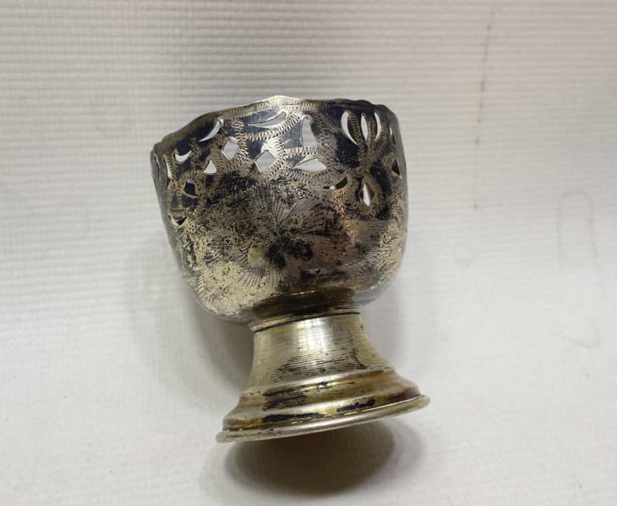 KALEM İŞÇİLİKLİ ANTİKA GÜMÜŞ FİNCAN ZARFI
