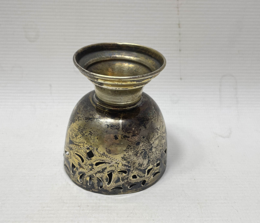 KALEM İŞÇİLİKLİ ANTİKA GÜMÜŞ FİNCAN ZARFI