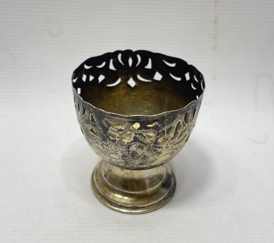 KALEM İŞÇİLİKLİ ANTİKA GÜMÜŞ FİNCAN ZARFI