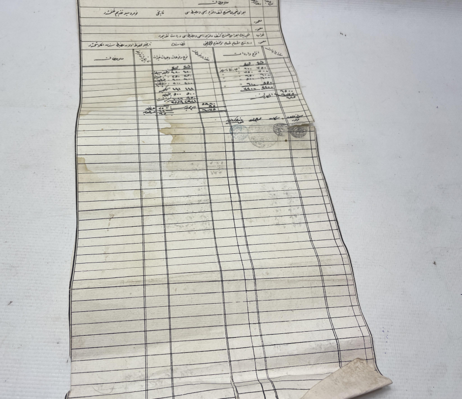 OSMANLI DÖNEMİ BÜYÜK BOY AHARLI KAĞIT EFEMERA