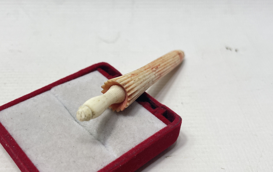 OSMANLI DÖNEMİ ÇOK NADİR FİLDİŞİ SARAY İŞİ İLAÇ ŞİŞESİ