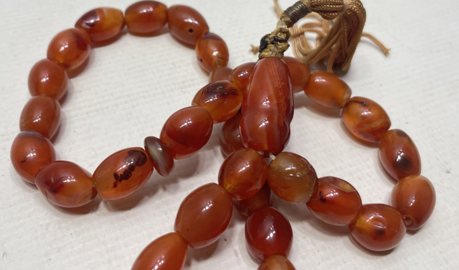 OSMANLI DÖNEMİ ÇOK NADİR TAMAMI EL YAPIMI AKİK TESPİH