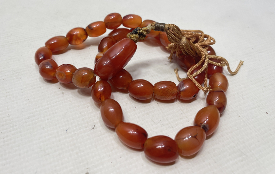 OSMANLI DÖNEMİ ÇOK NADİR TAMAMI EL YAPIMI AKİK TESPİH