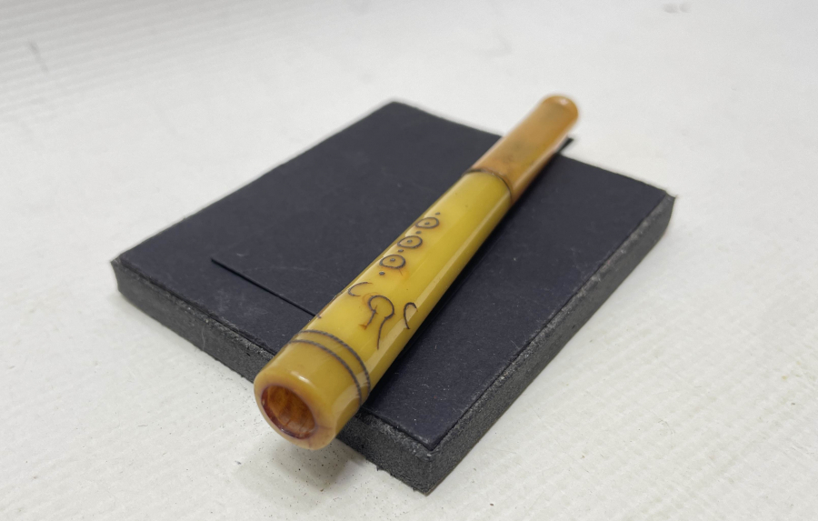 OSMANLI DÖNEMİ GÜMÜŞ ÇAKMA İŞÇİLİKLİ AFYON İŞİ SİGARA AĞIZLIĞI