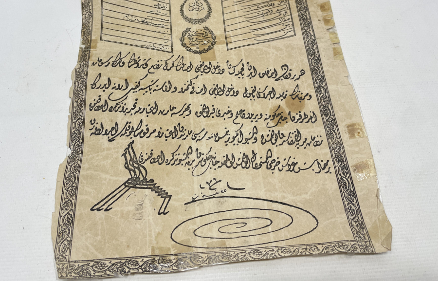 OSMANLI DÖNEMİ ÇOK NADİR FORMDA SEYAHAT BELGESİ