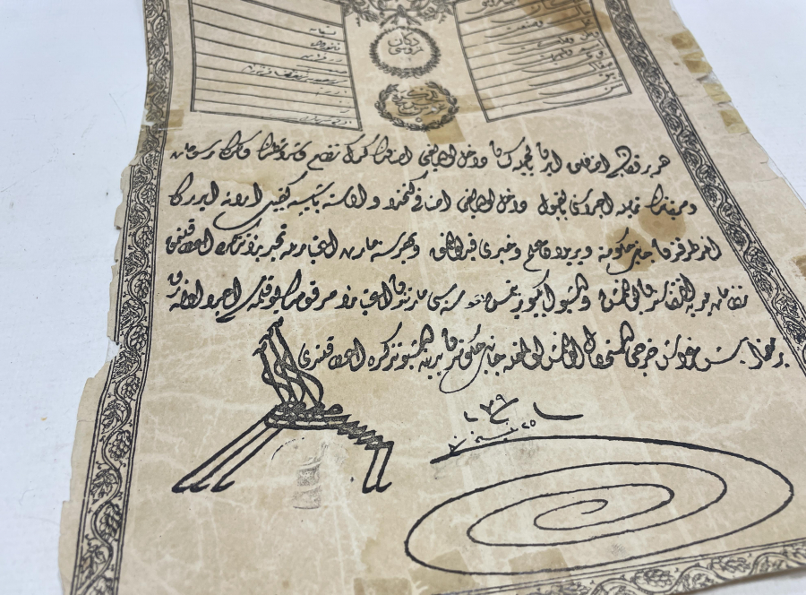 OSMANLI DÖNEMİ ÇOK NADİR FORMDA SEYAHAT BELGESİ