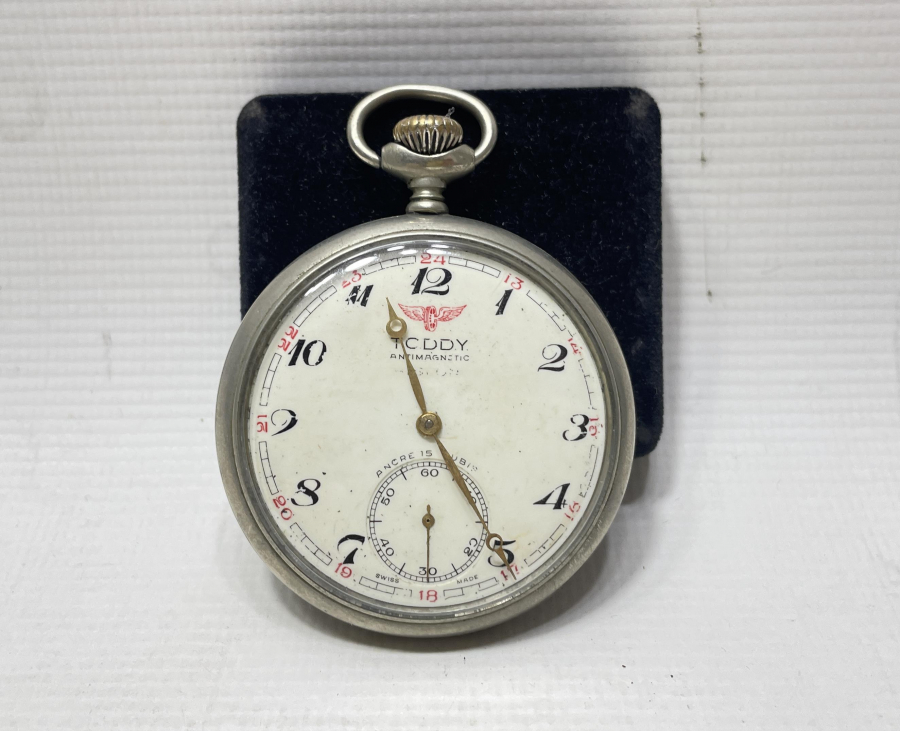 TCDD İÇİN ÖZEL YAPILMIŞ KURMALI ANTİKA CEP SAATİ