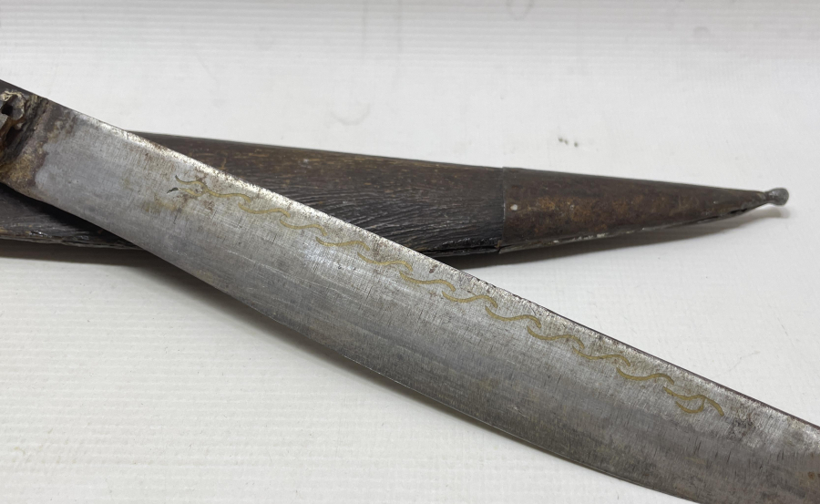 ÜZERİ ALTIN ÇAKMA İŞÇİLİKLİ OSMANLI DÖNEMİ KUŞAK KAMASI