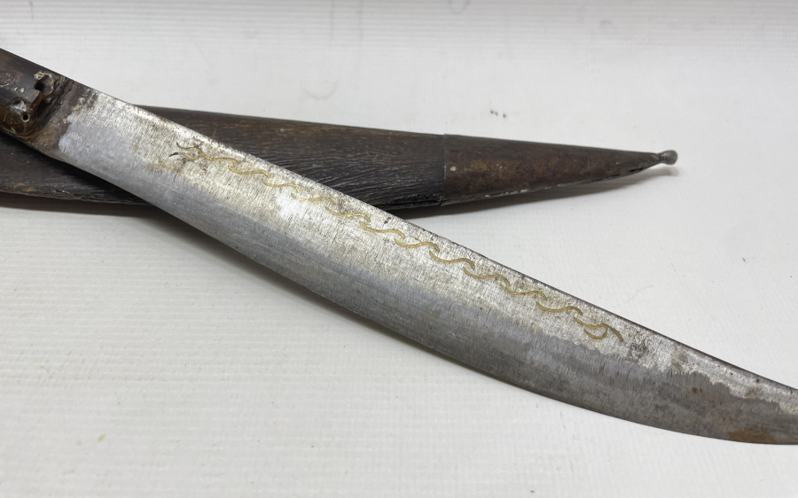 ÜZERİ ALTIN ÇAKMA İŞÇİLİKLİ OSMANLI DÖNEMİ KUŞAK KAMASI