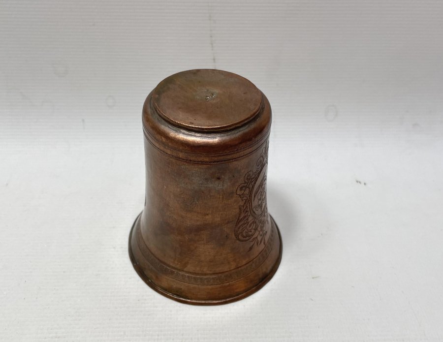 ÜZERİ KALEM İŞÇİLİKLİ OSMANLI DÖNEMİ SÜLEYMANİYE DAMGALI ŞERBET BARDAĞI