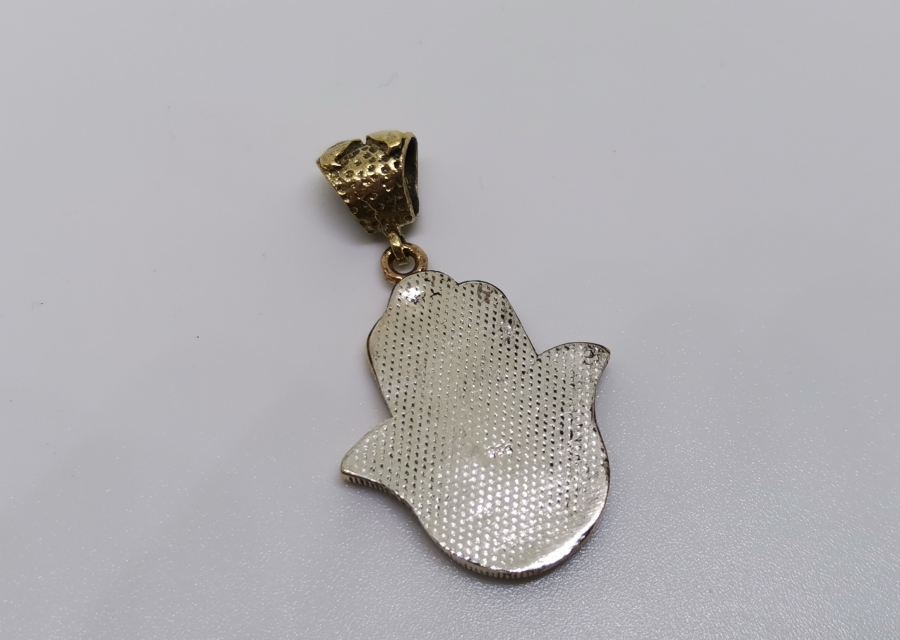 FATMA ANA ELİ GÖRSELLİ GÜMÜŞ KOLYE UCU