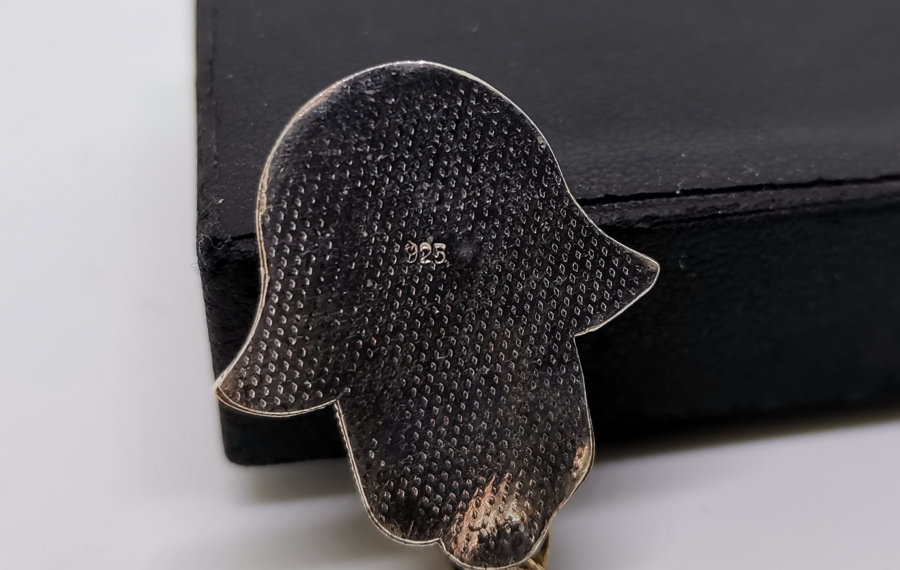 FATMA ANA ELİ GÖRSELLİ GÜMÜŞ KOLYE UCU