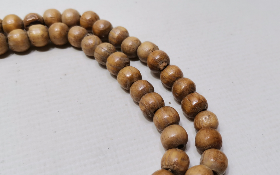 İÇİNDE KABE-İ ŞERİF GÖRSELİ BULUNAN MİKRO RESİMLİ ANTİKA NAMAZ TESPİHİ