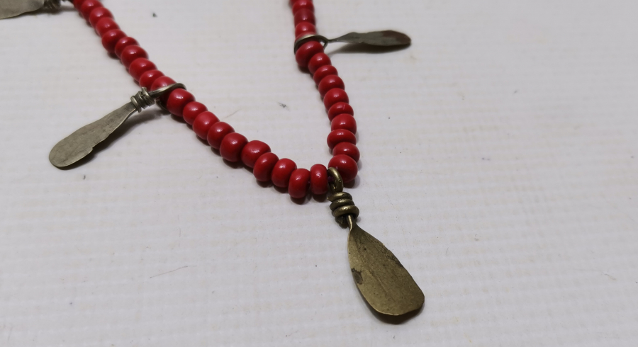 MERCAN TAŞLI ANTİKA GERDANLIK