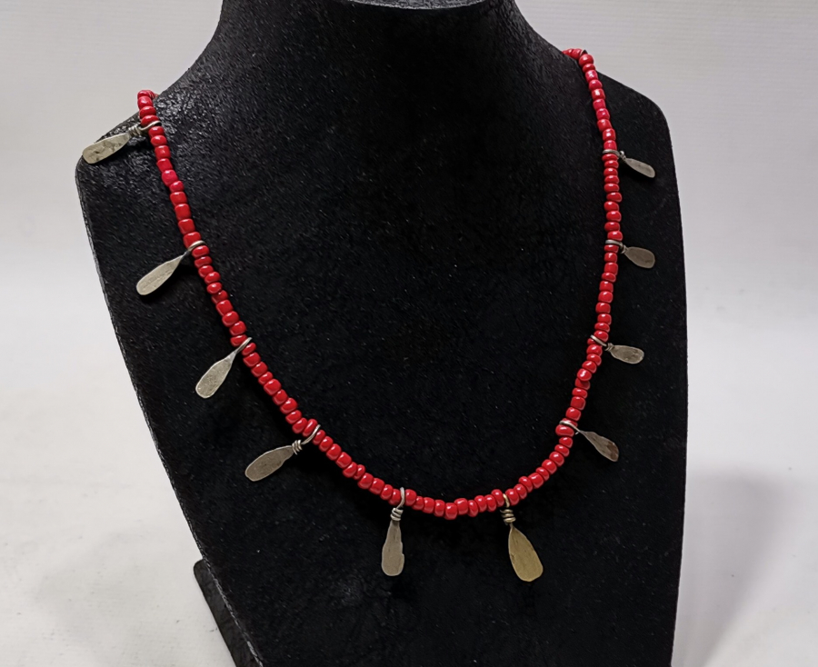 MERCAN TAŞLI ANTİKA GERDANLIK