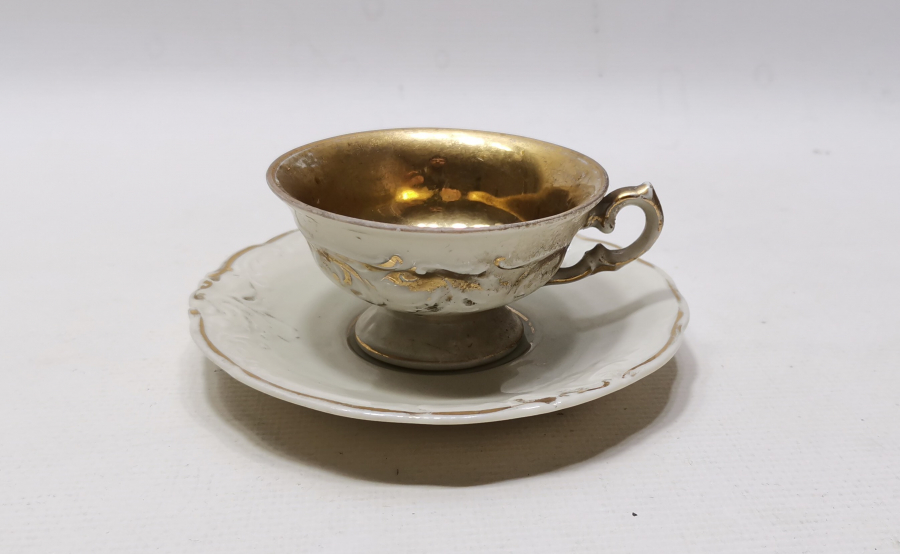 OSMANLI DÖNEMİ ALTIN VARAKLI KPM FİNCAN