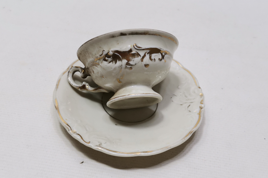 OSMANLI DÖNEMİ ALTIN VARAKLI KPM FİNCAN