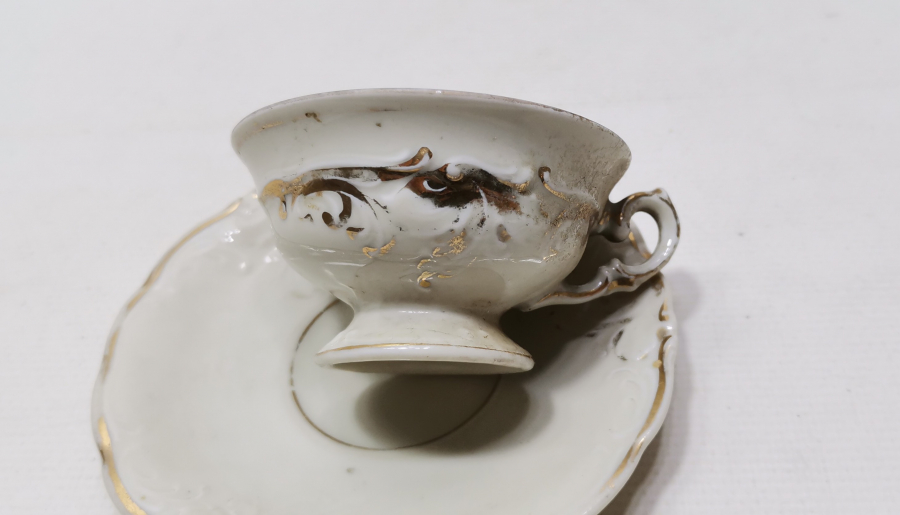 OSMANLI DÖNEMİ ALTIN VARAKLI KPM FİNCAN